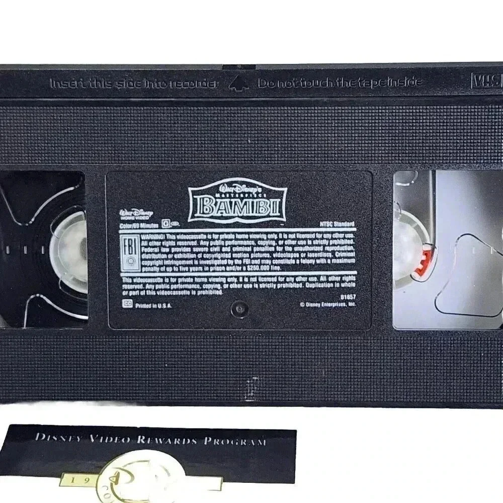 Disney's Bambi VHS 1997 Collecters Stamp 55th Anniversary Masterpiece Edition